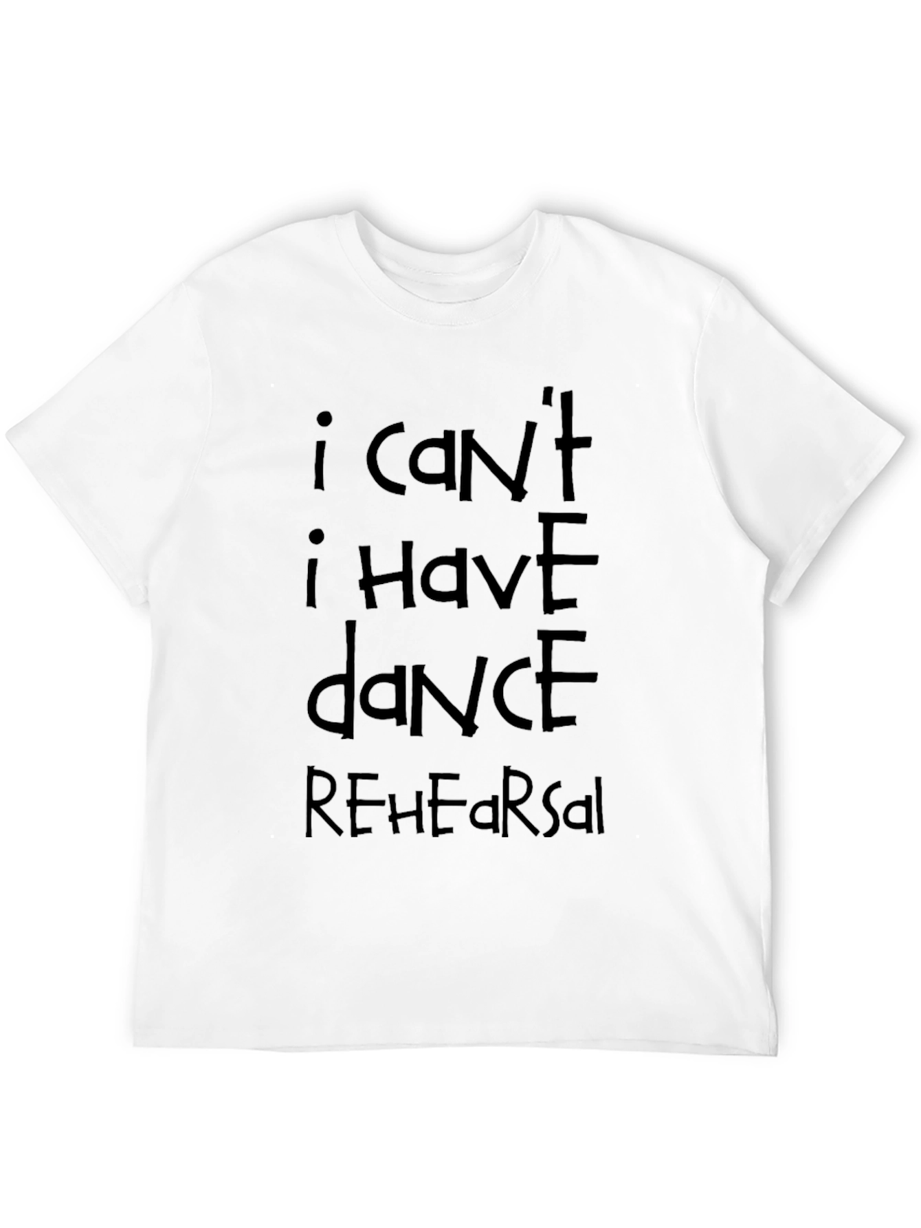 Dance Rehearsal T-Shirt - Black Cotton Casual Tee
