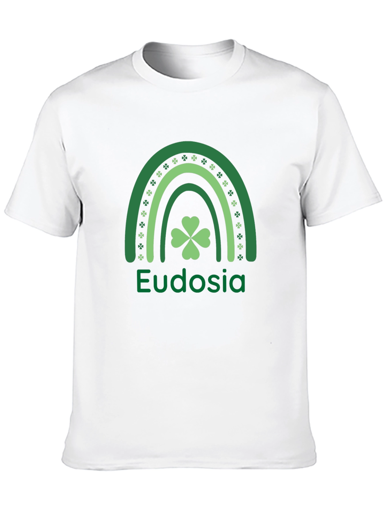 Eudosia St. Patricks Day Clover Rainbow T-Shirt