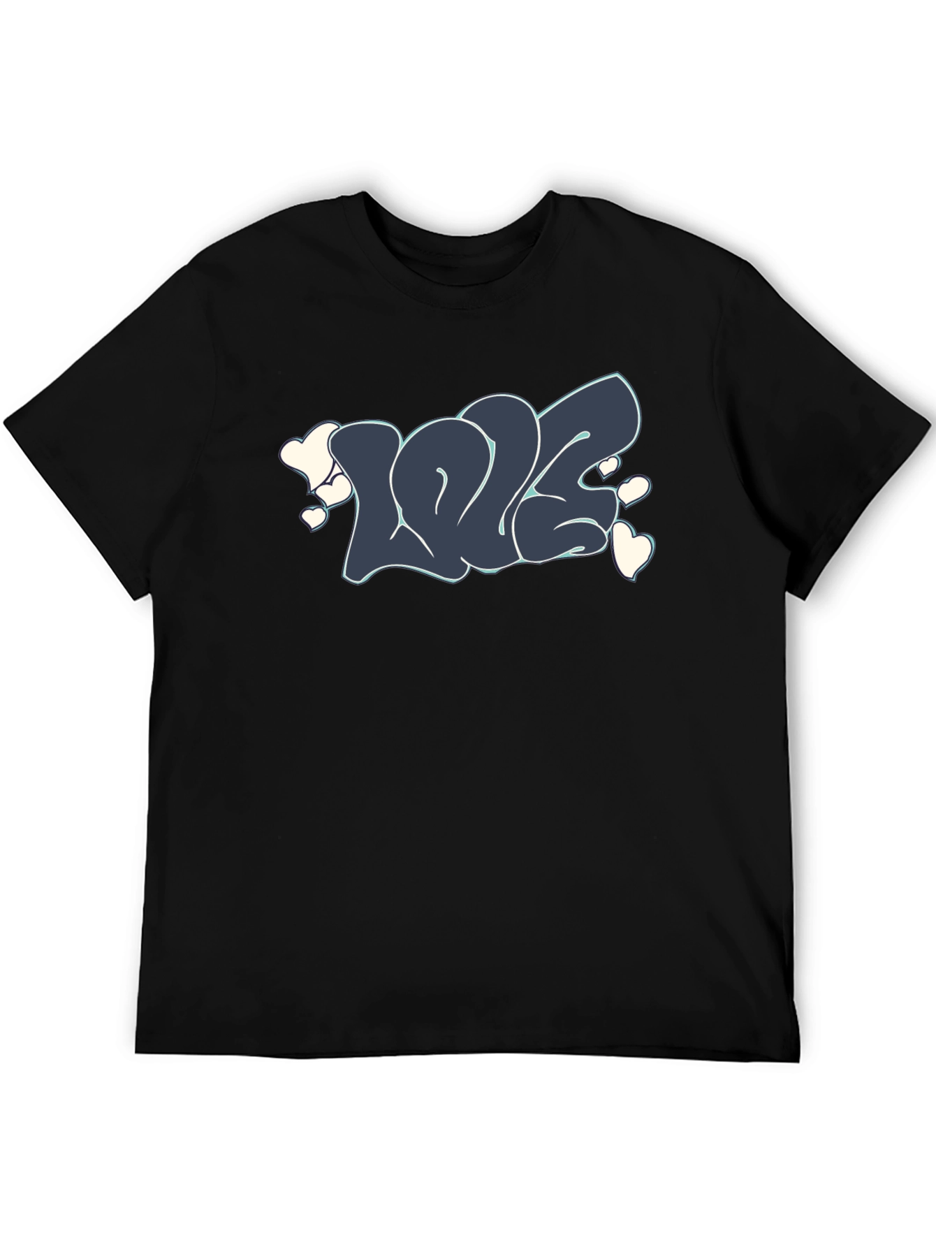 Love Graffiti T-Shirt - Stylish Black Tee