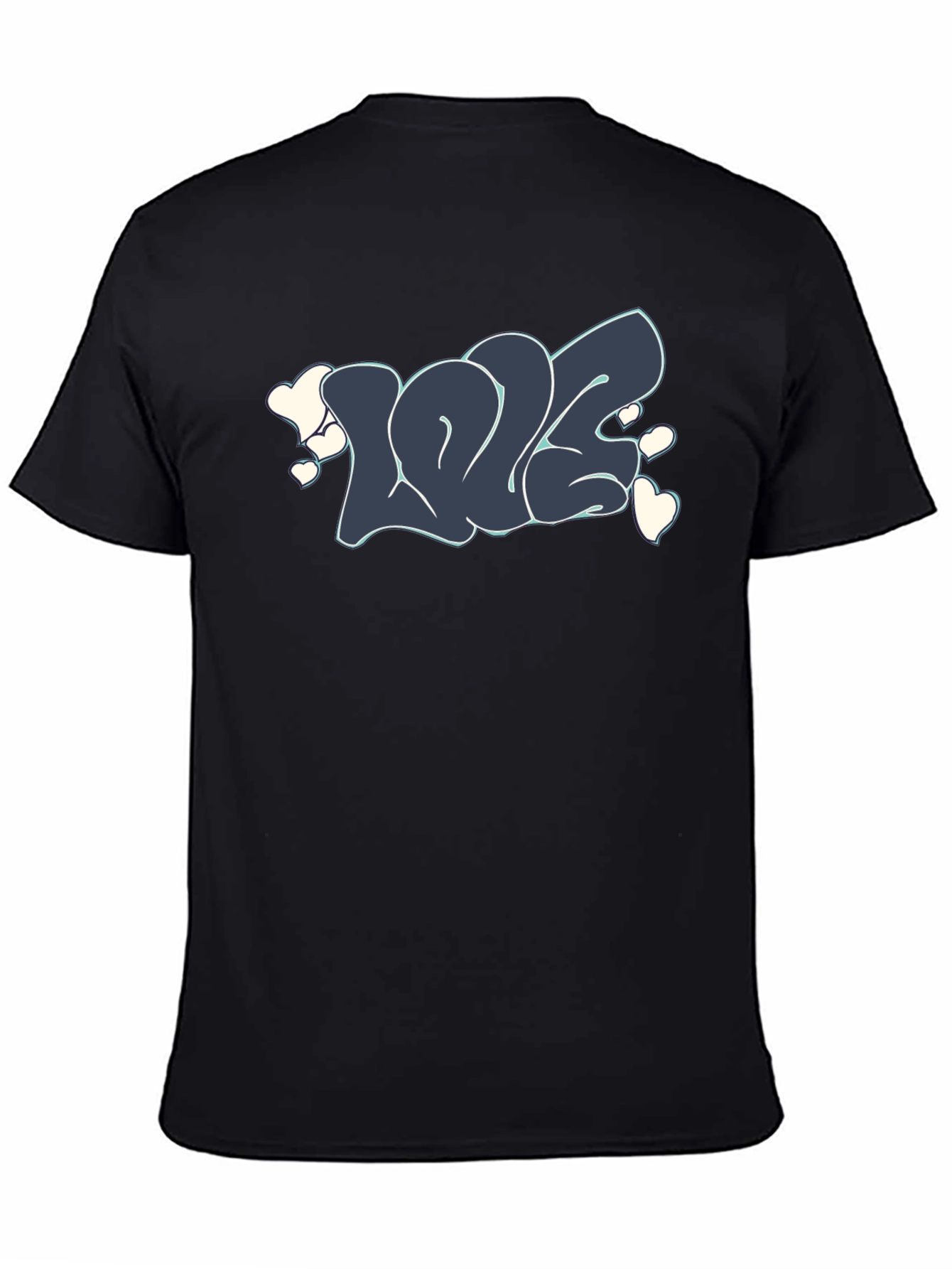 Love Graffiti T-Shirt - Stylish Black Tee