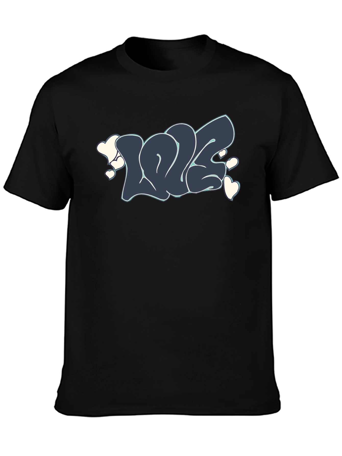 Love Graffiti T-Shirt - Stylish Black Tee