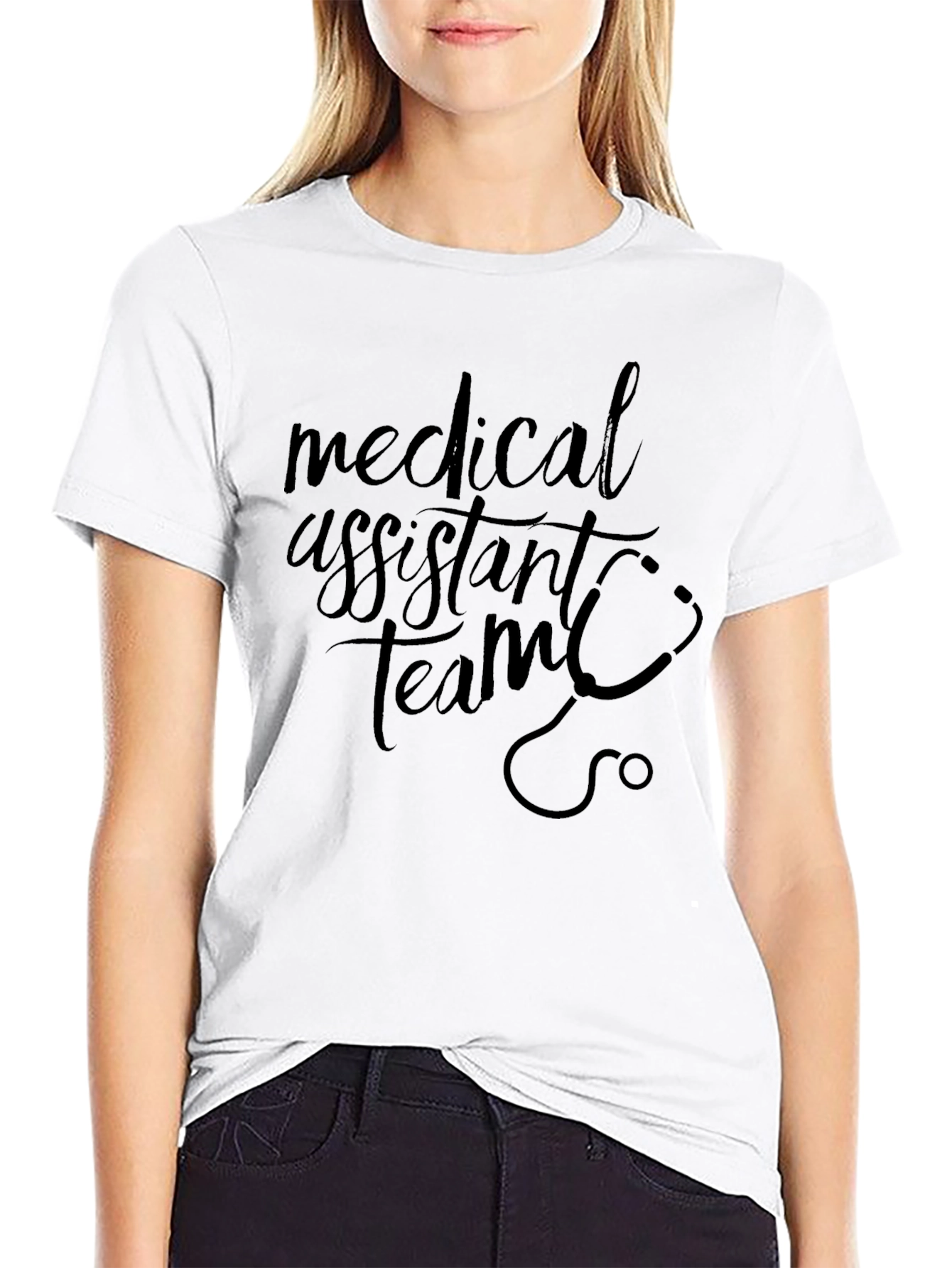 Medical Assistant Team Graphic Tee - Black