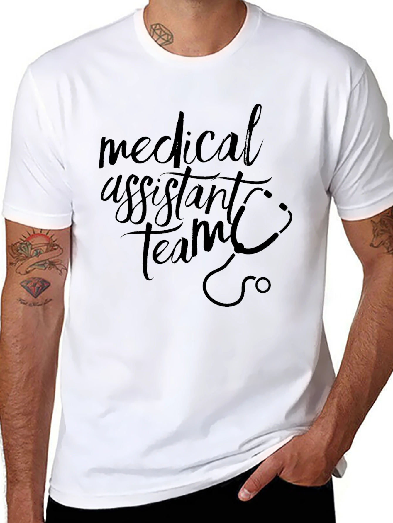 Medical Assistant Team Graphic Tee - Black