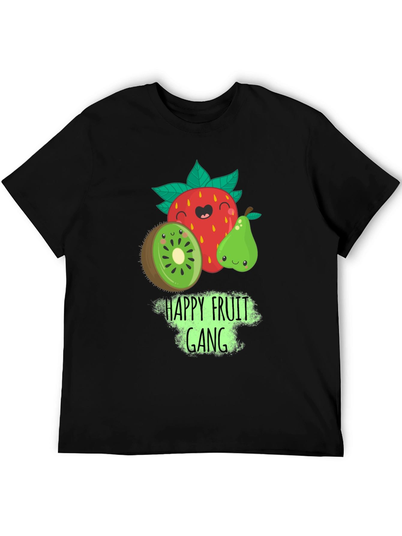 Happy Fruit Gang Black Graphic Tee