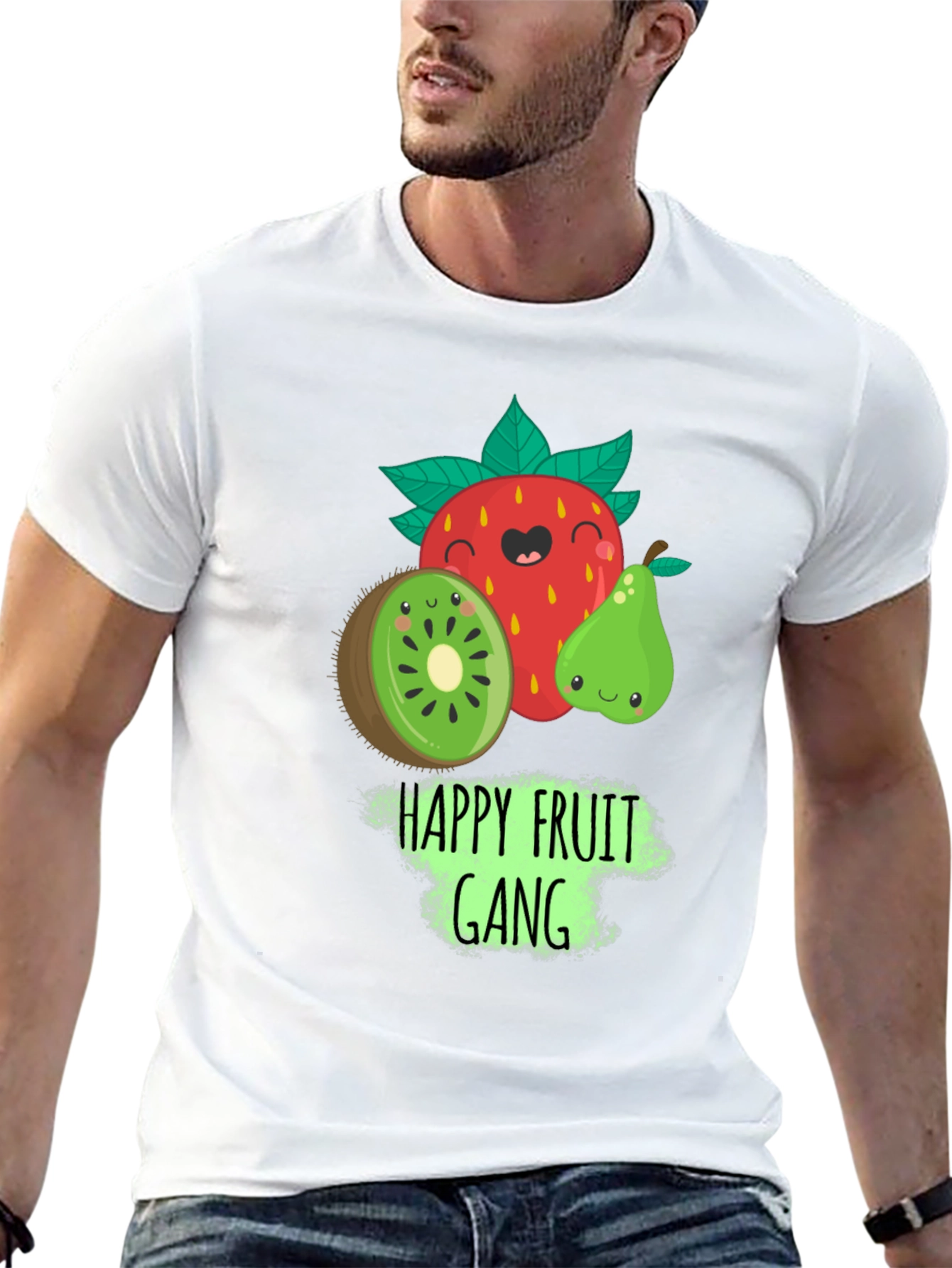 Happy Fruit Gang Black Graphic Tee
