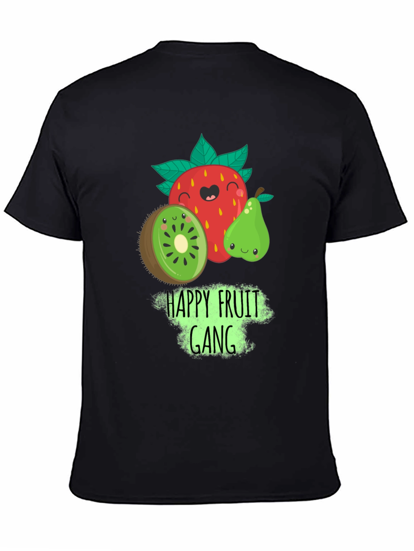 Happy Fruit Gang Black Graphic Tee