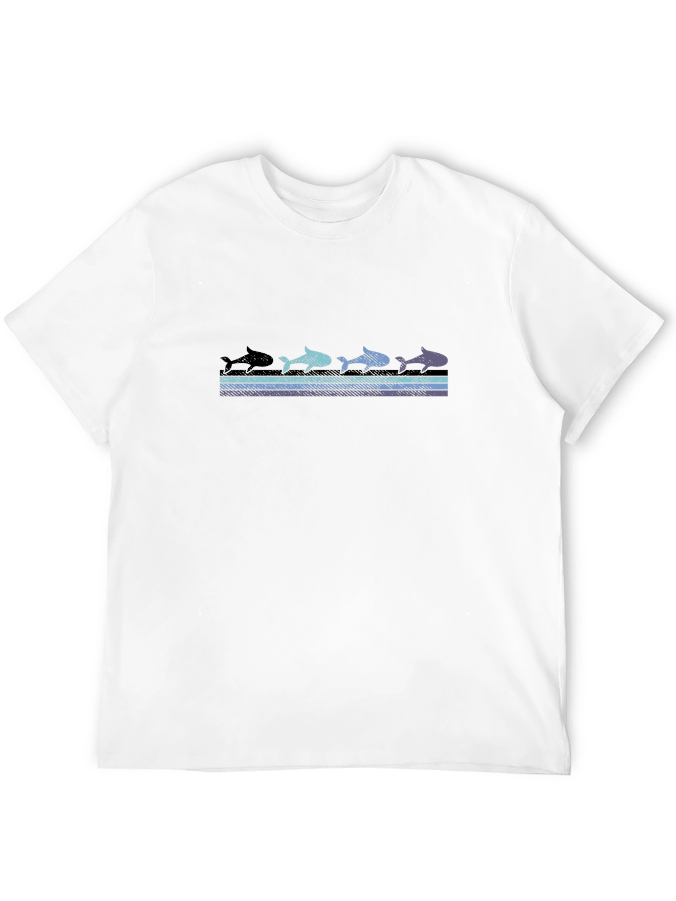 Retro Shark Evolution Black Graphic Tee