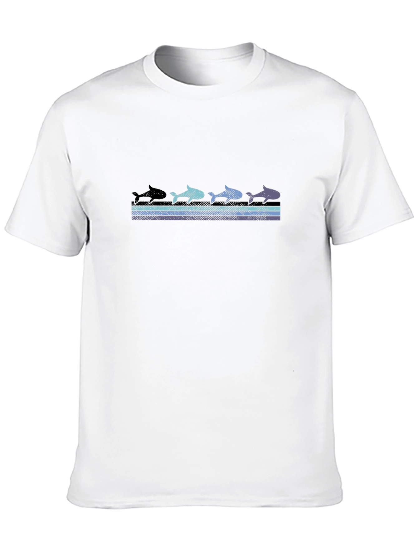 Retro Shark Evolution Black Graphic Tee