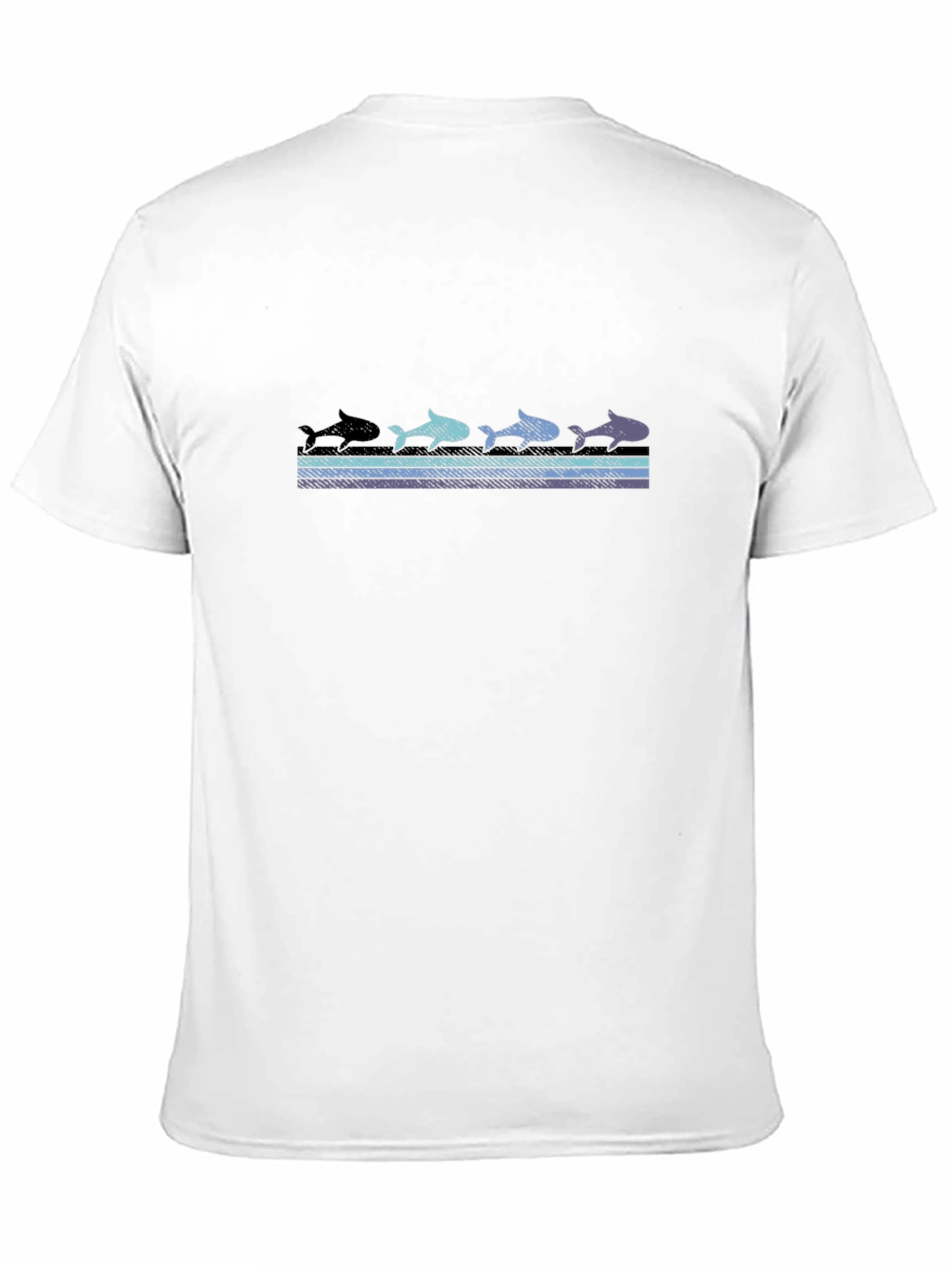 Retro Shark Evolution Black Graphic Tee