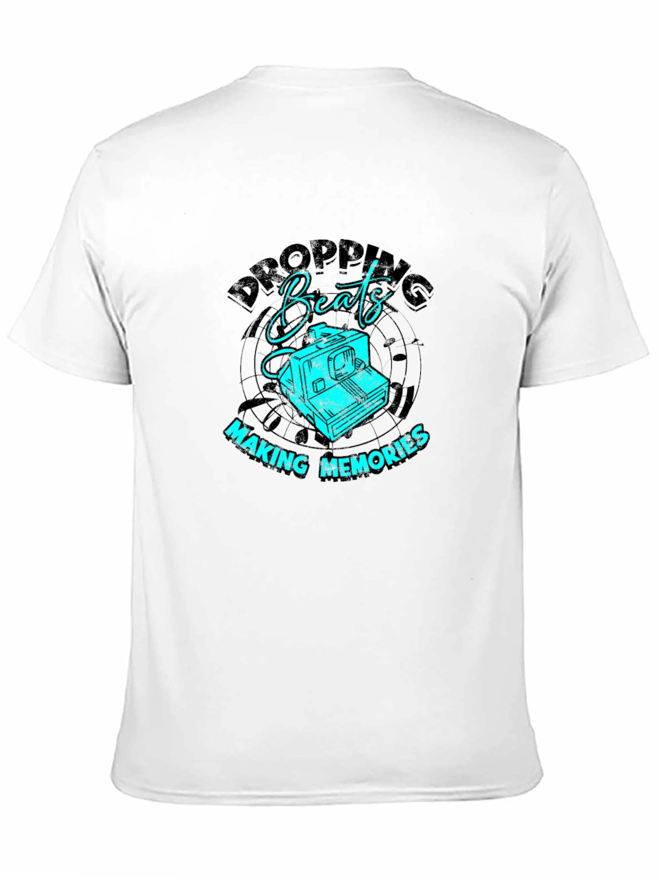 Dropping Beats Black Graphic Tee