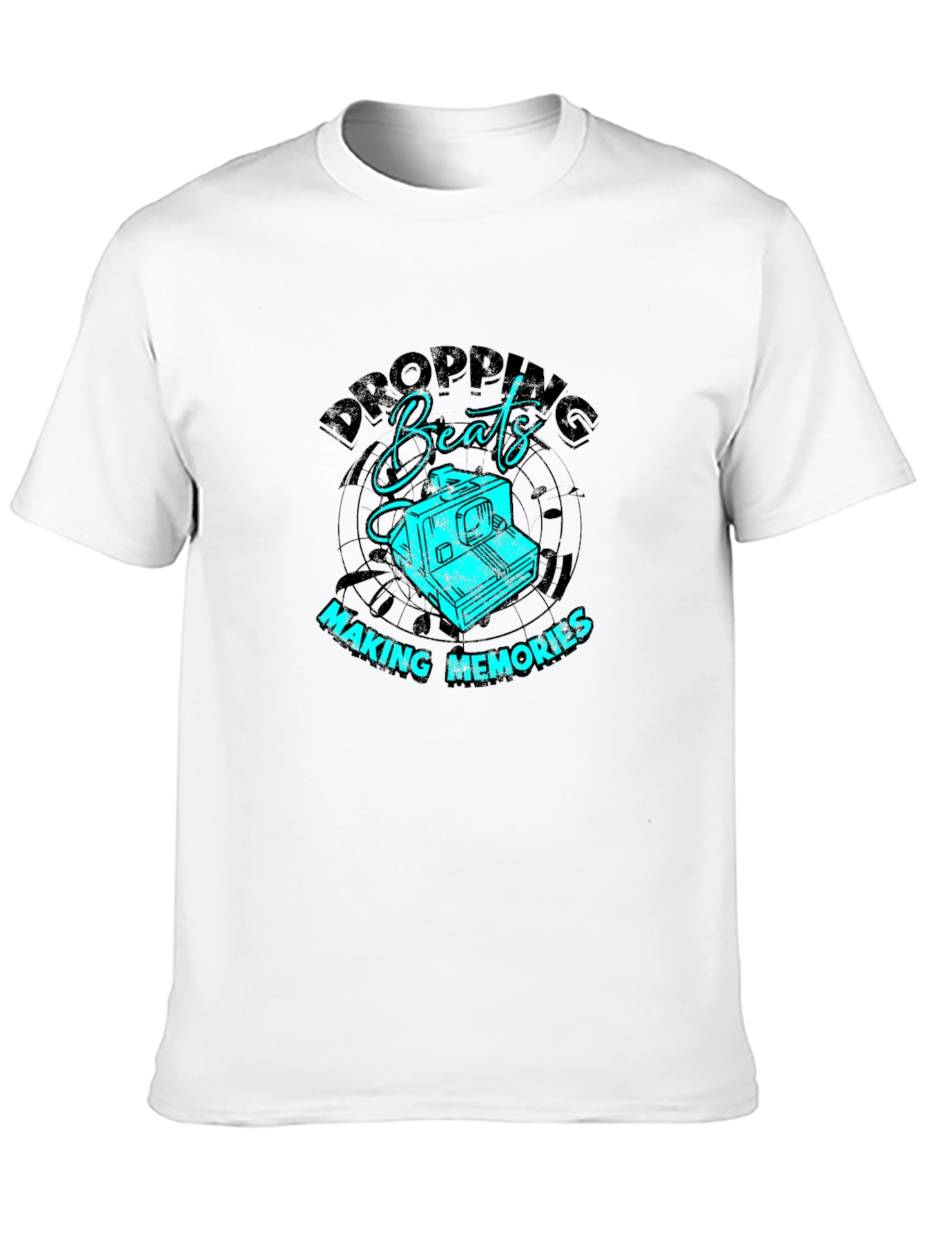 Dropping Beats Black Graphic Tee