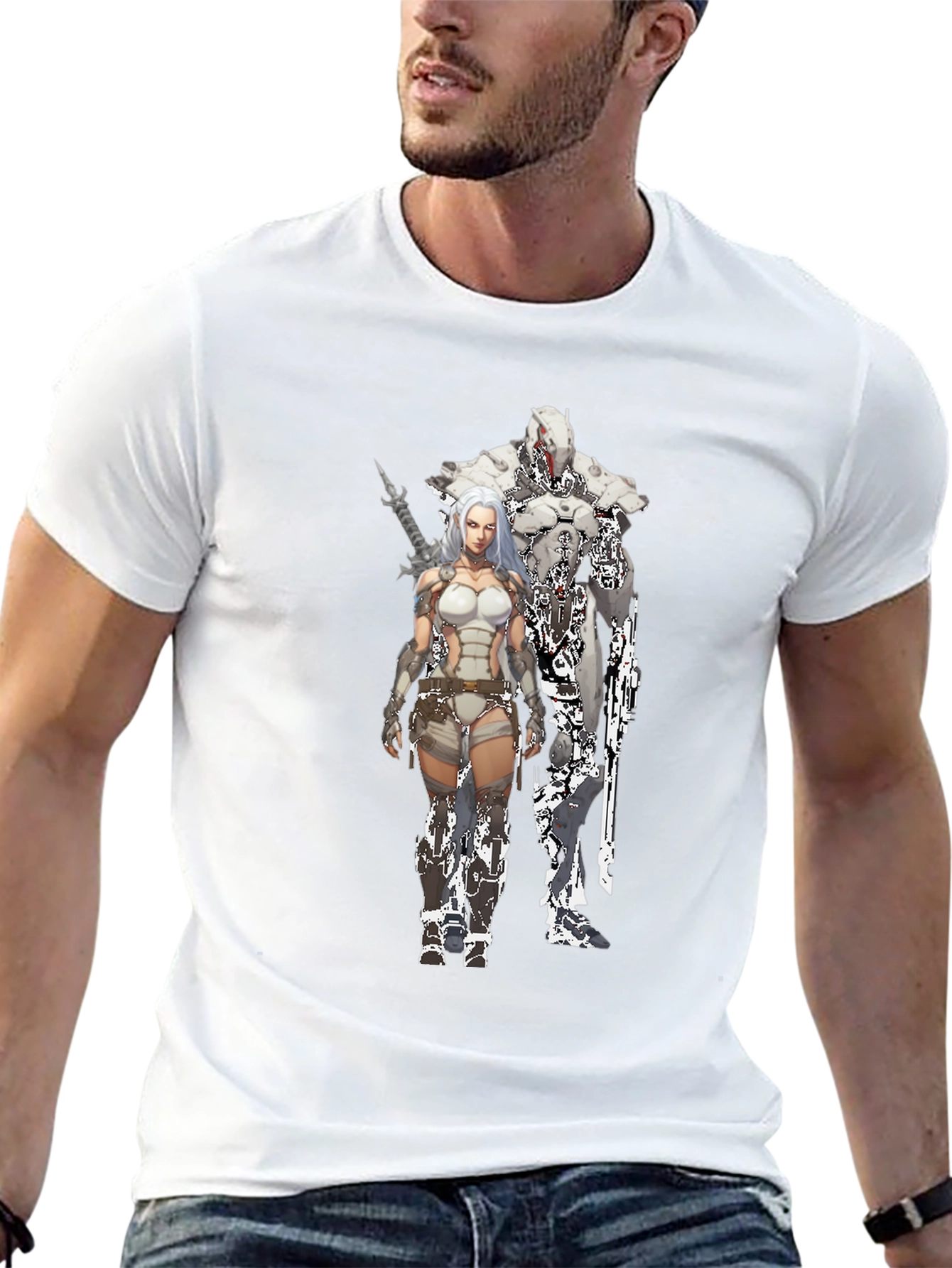 Sci-Fi Warrior Black T-Shirt