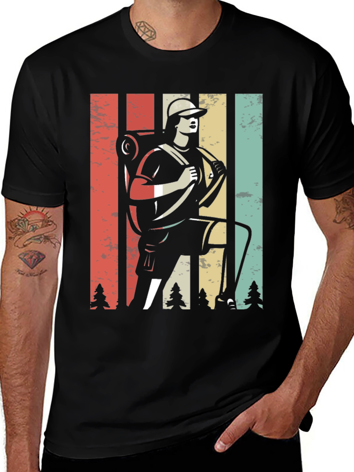 Retro Hiker Graphic Tee - Adventure Ready!