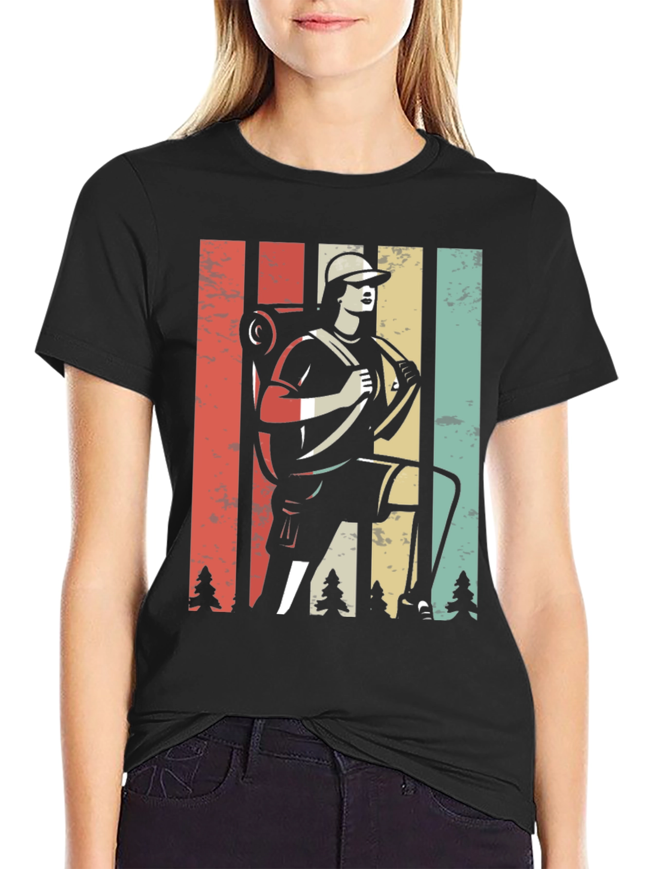 Retro Hiker Graphic Tee - Adventure Ready!