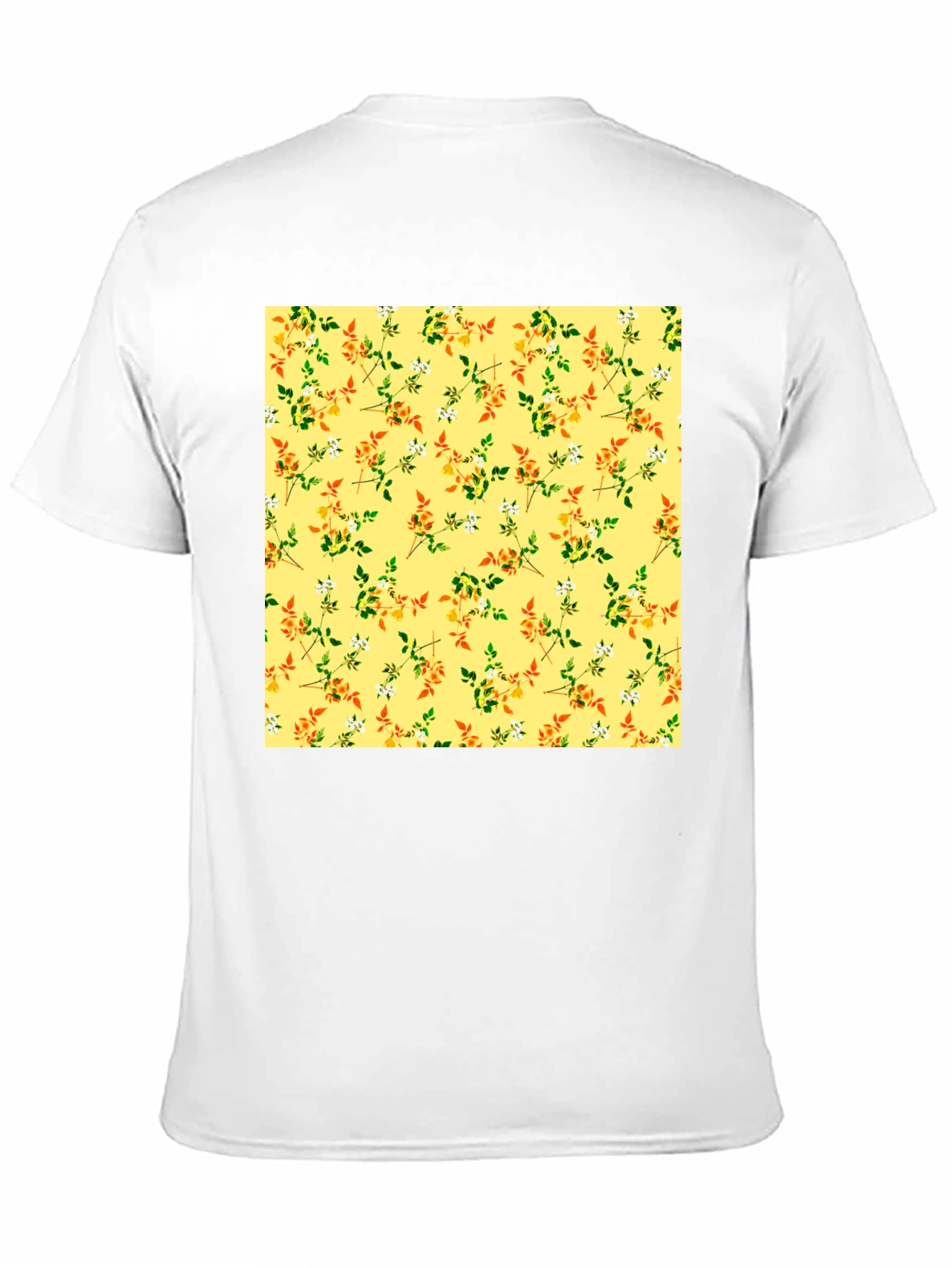 Floral Patterned Black T-Shirt