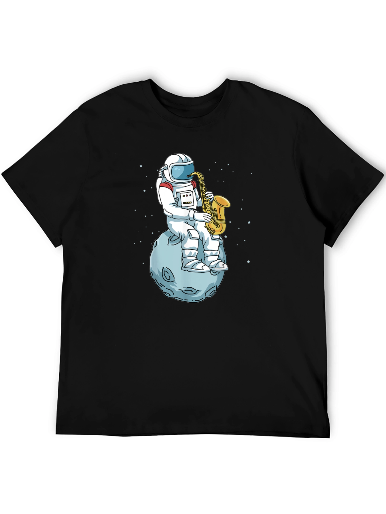 Astronaut Saxophone T-Shirt - Space Musician Tee