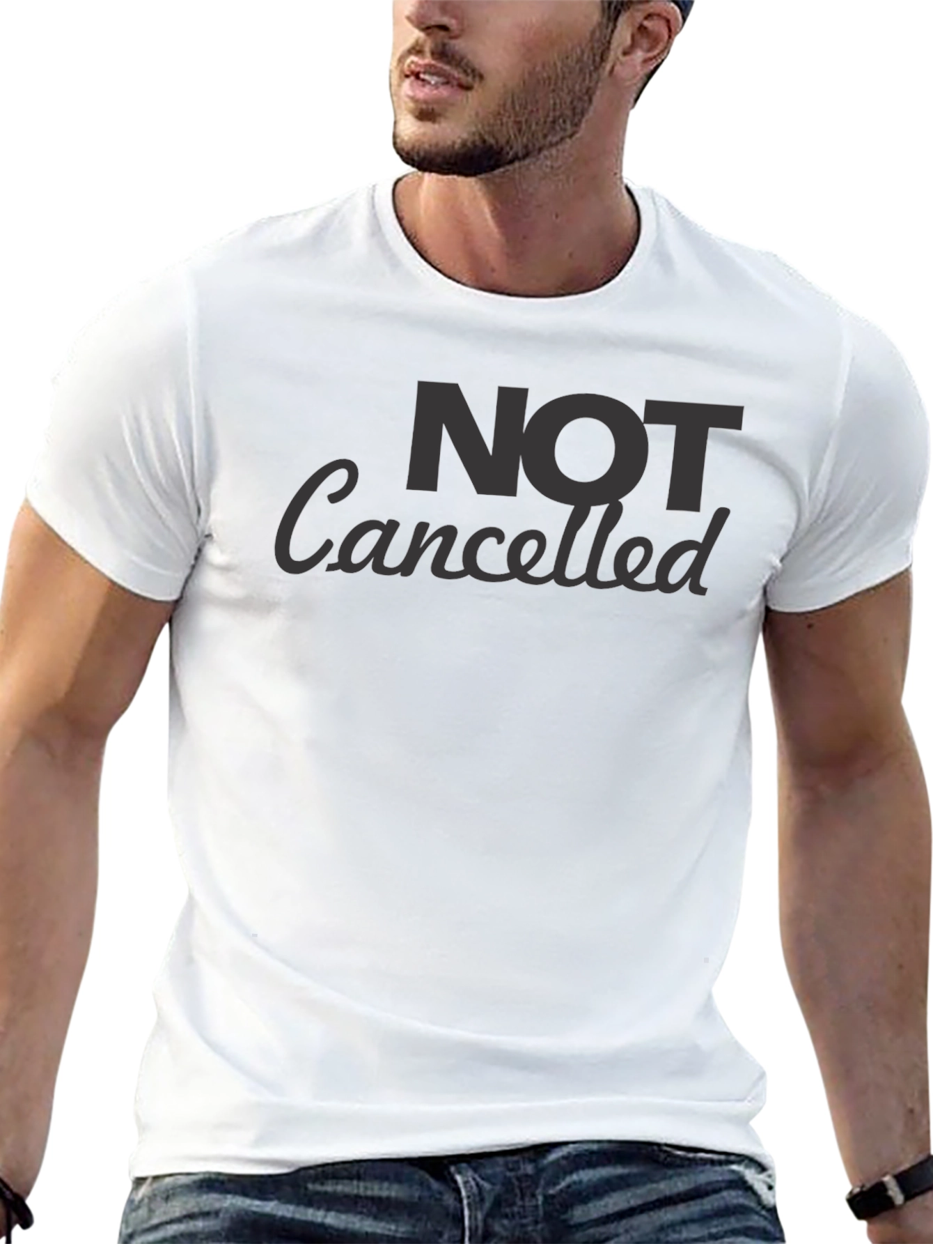 Not Cancelled Black Graphic T-Shirt
