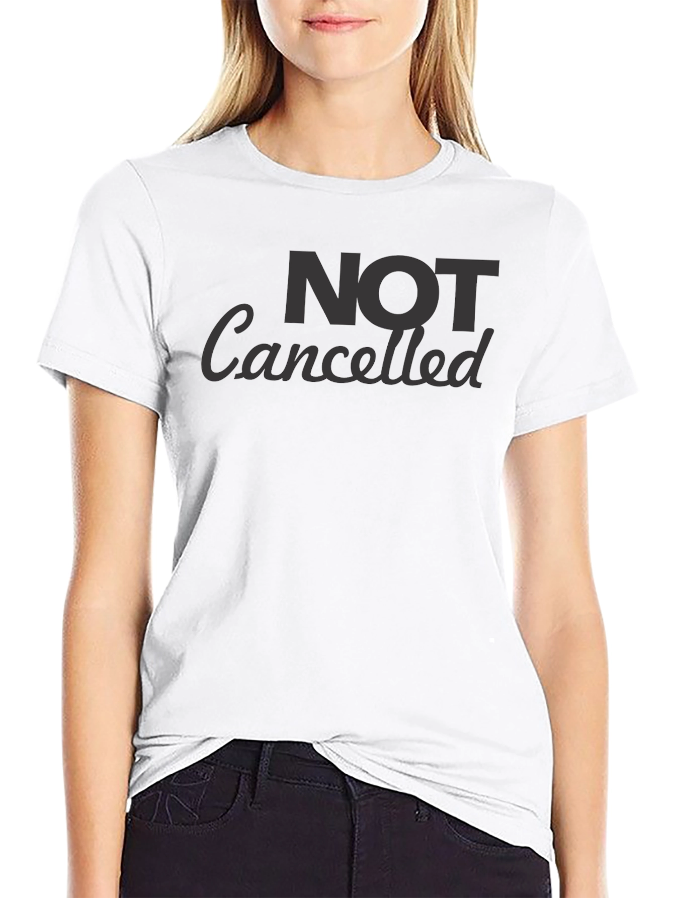 Not Cancelled Black Graphic T-Shirt