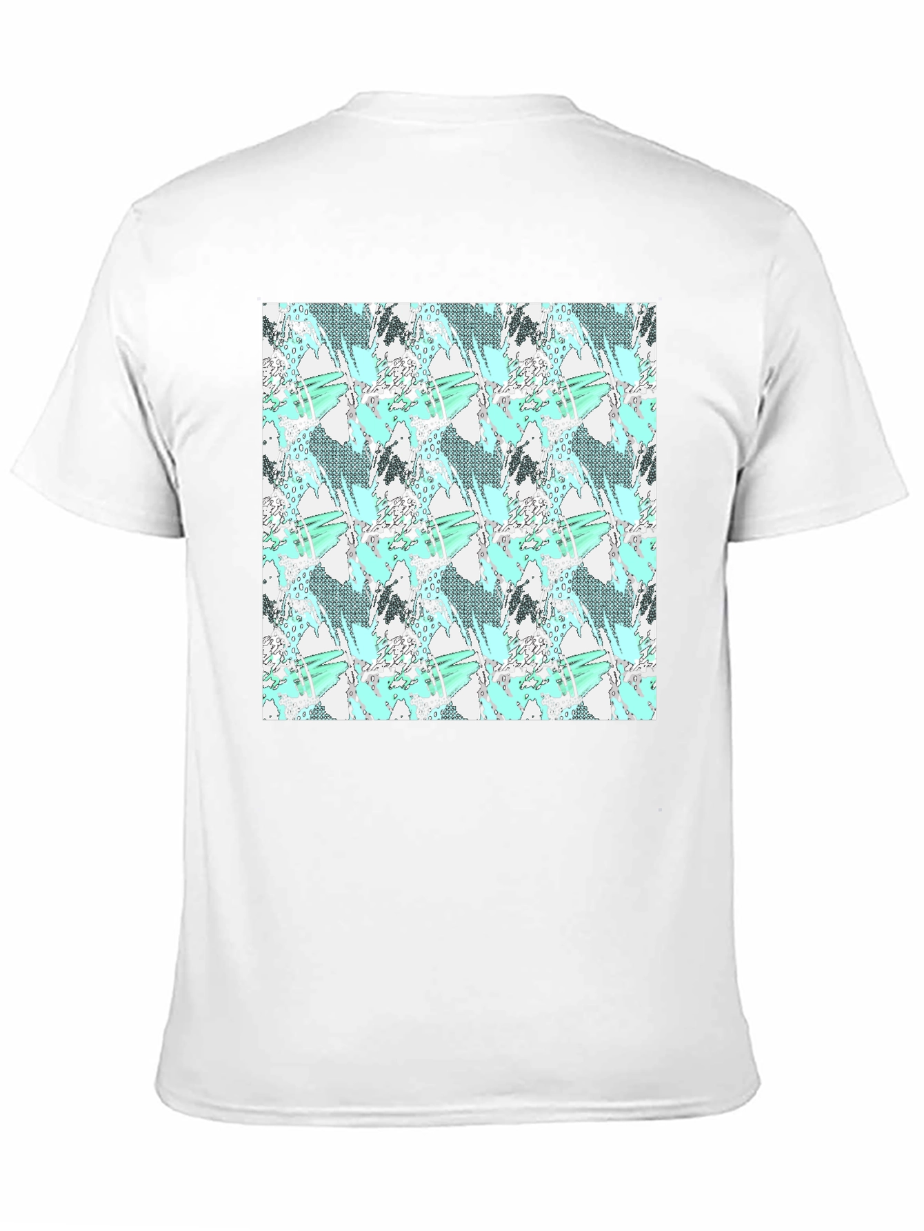 Abstract Print Black Tee