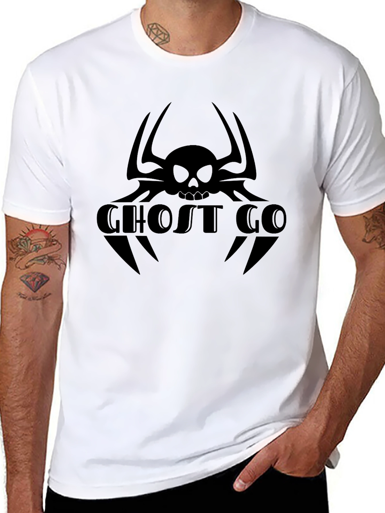 Ghost GO Skull Spider Black T-Shirt