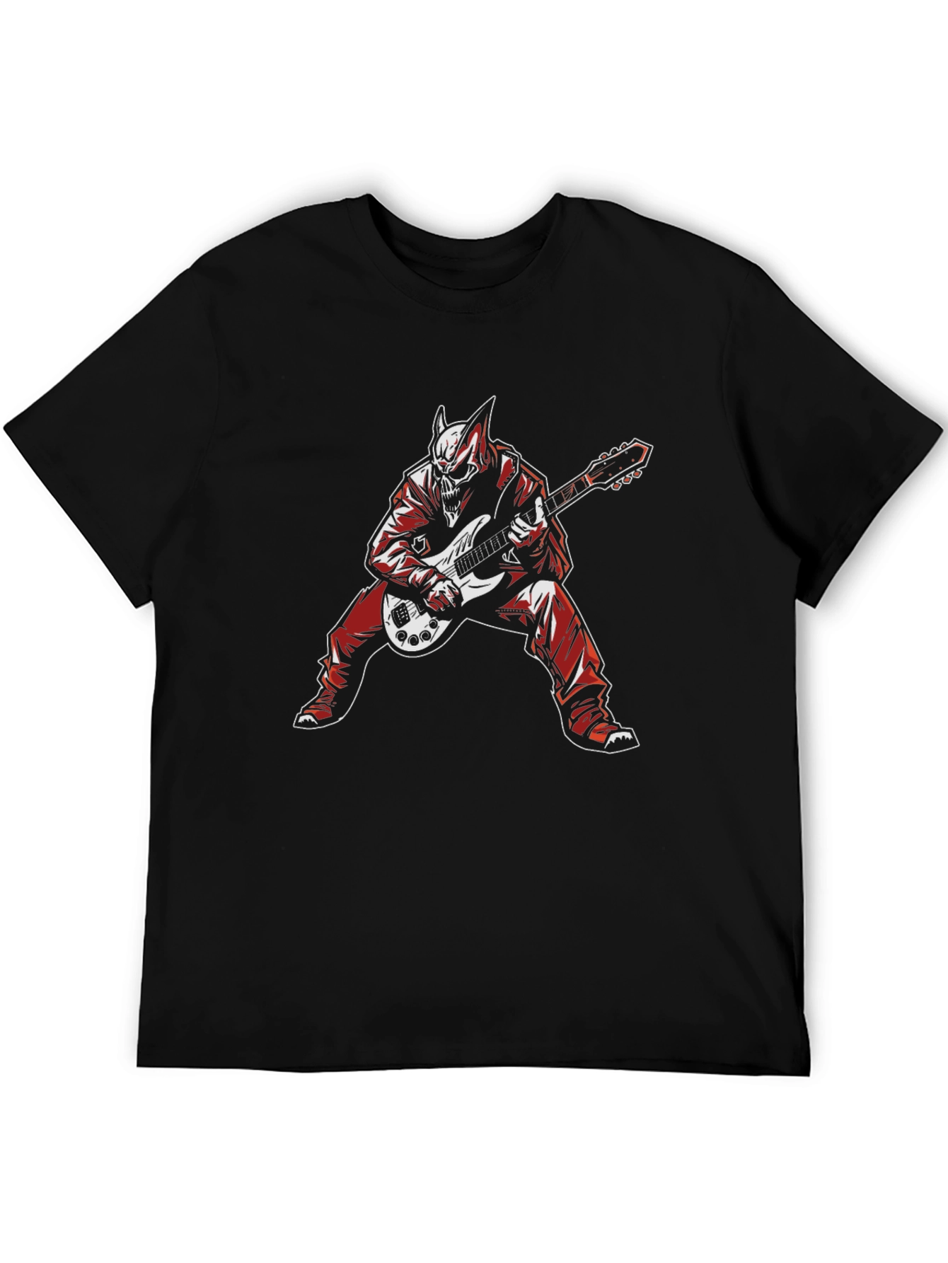 Skull Guitar Player Graphic Tee