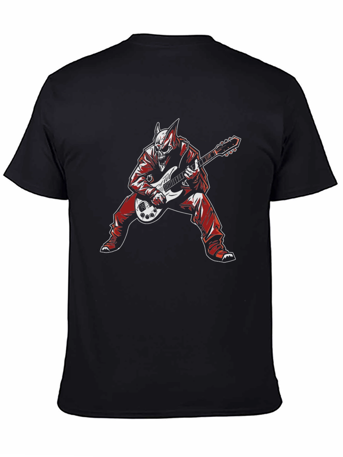 Skull Guitar Player Graphic Tee