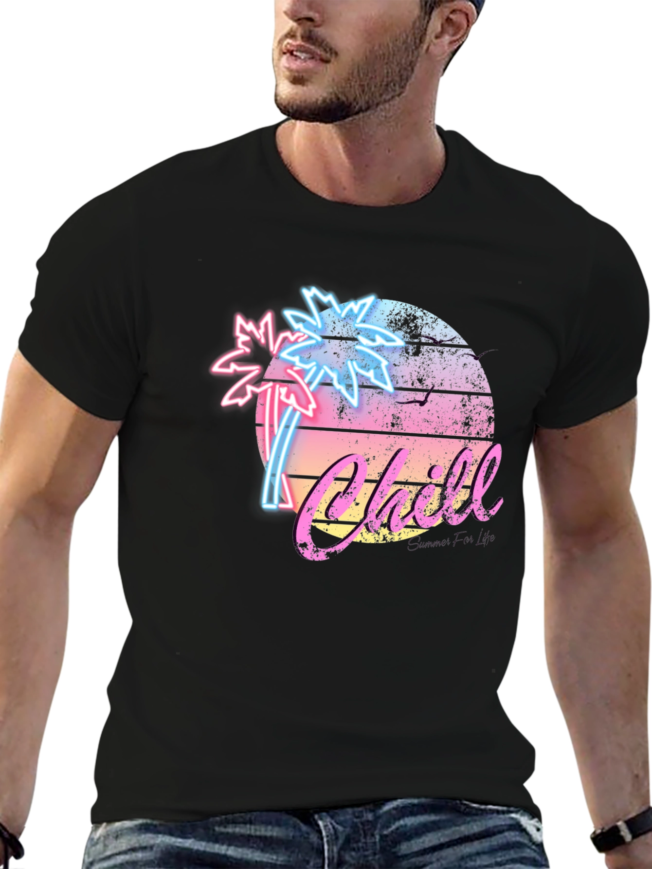 Retro Chill Palm Tree T-Shirt
