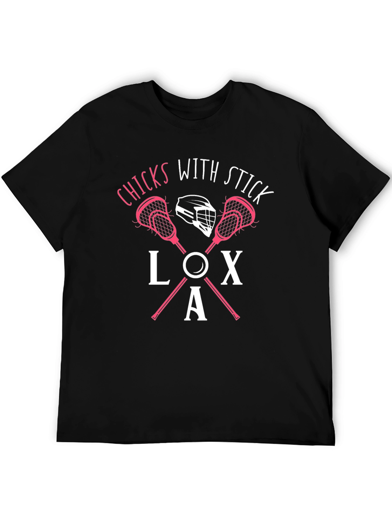 Chicks With Sticks Lacrosse Graphic Tee - Black