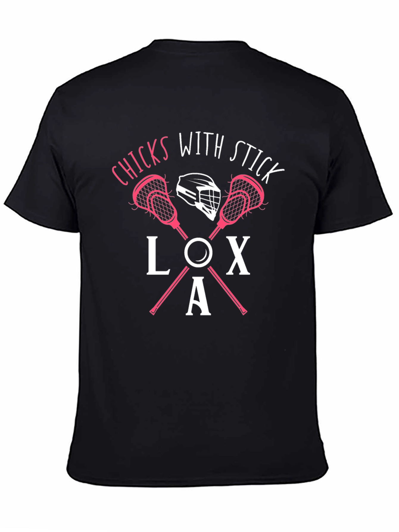 Chicks With Sticks Lacrosse Graphic Tee - Black