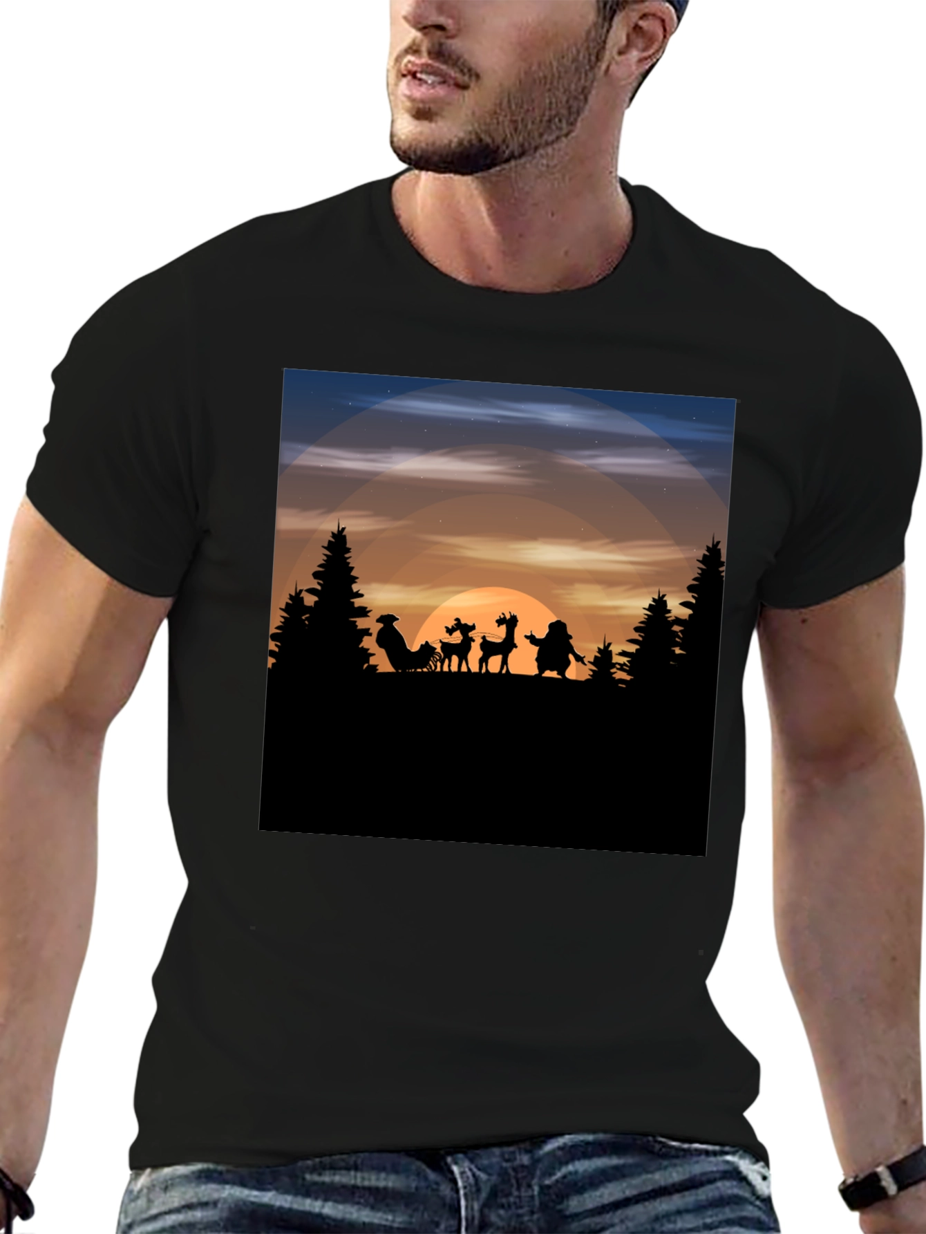 Santas Silhouette T-Shirt