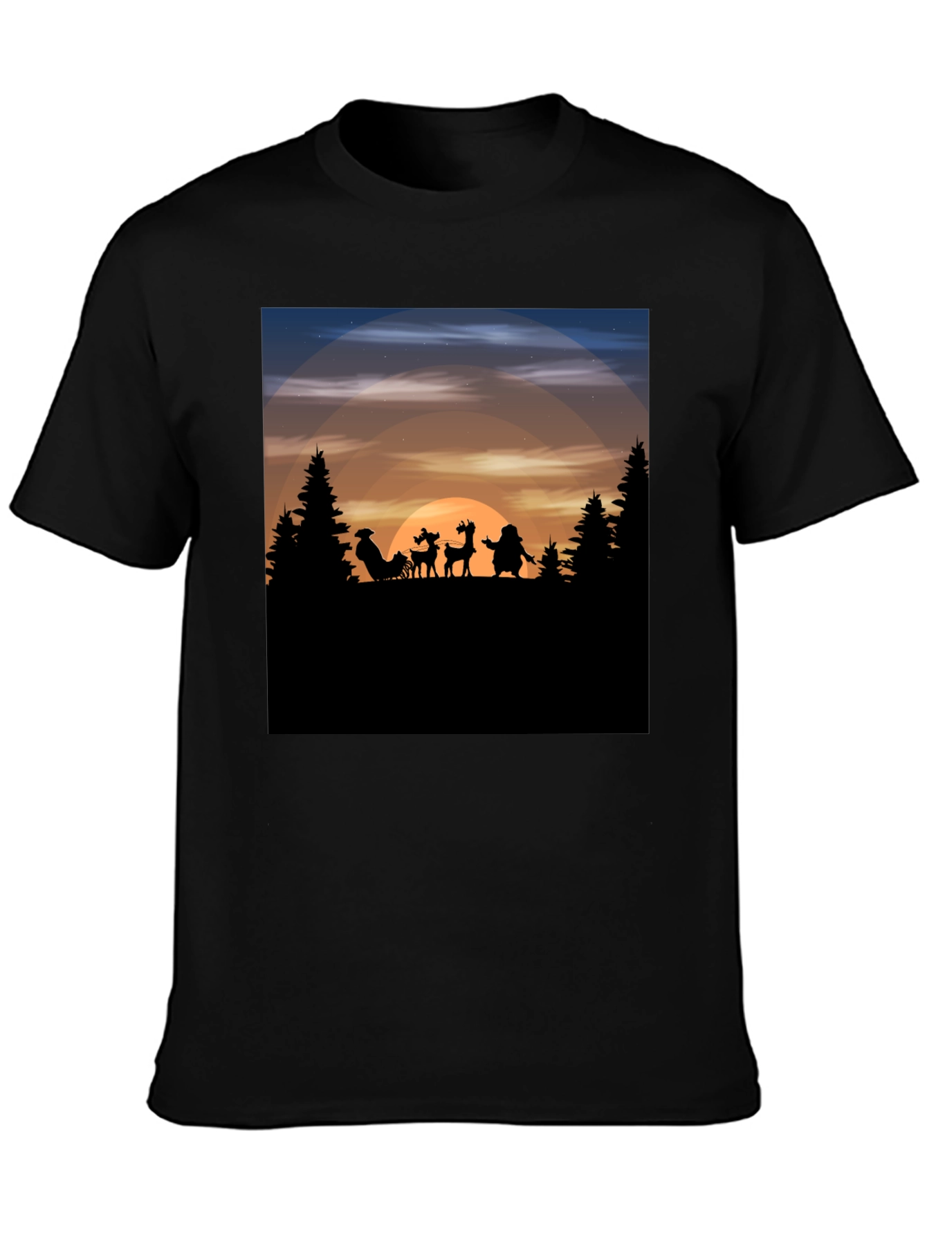 Santas Silhouette T-Shirt