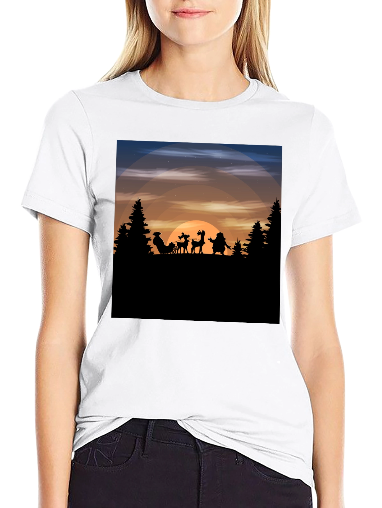 Santas Silhouette T-Shirt