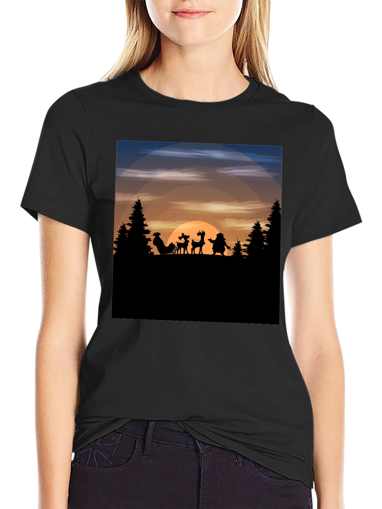 Santas Silhouette T-Shirt