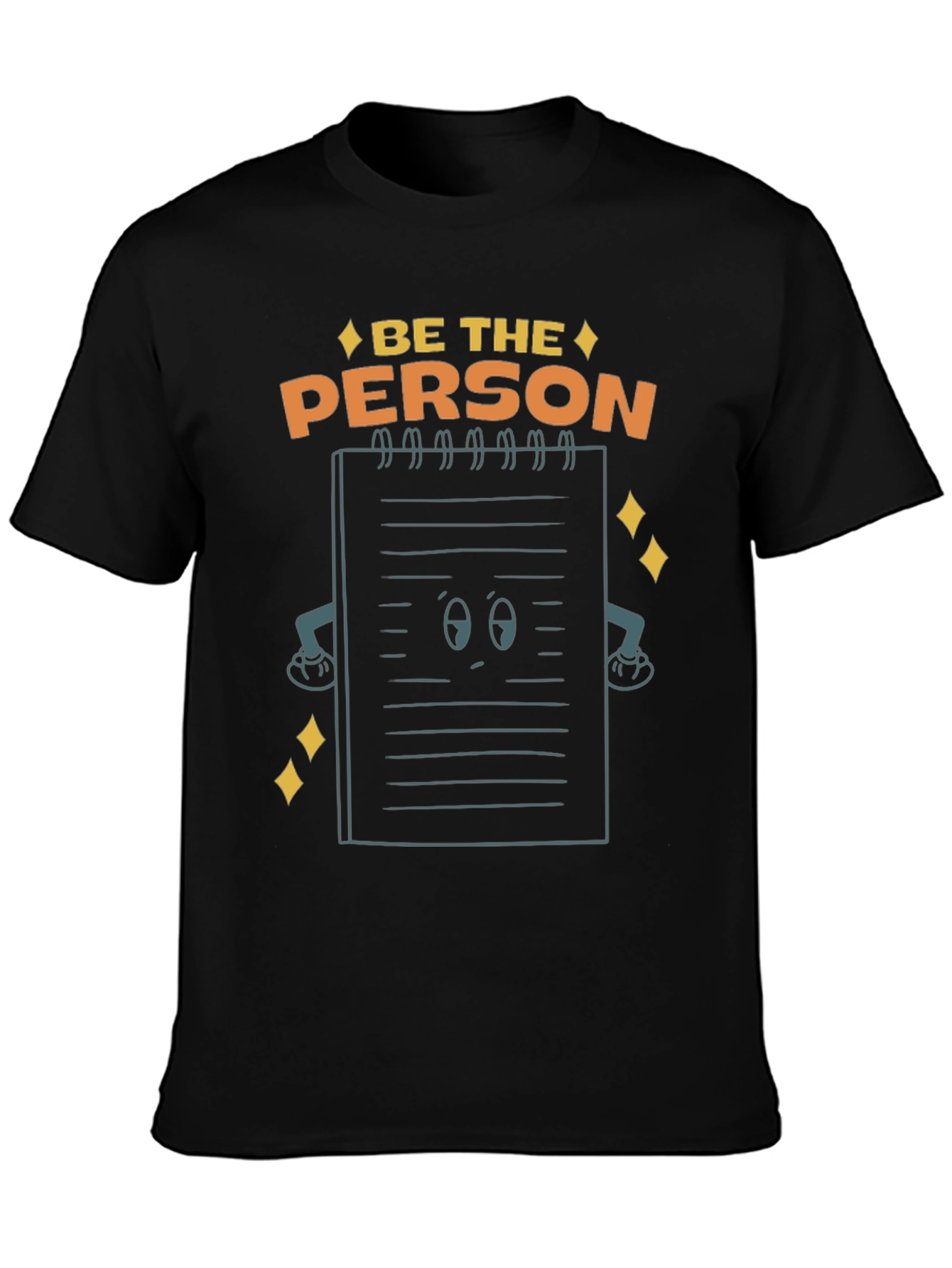 Be The Person Notebook Graphic Tee - Black