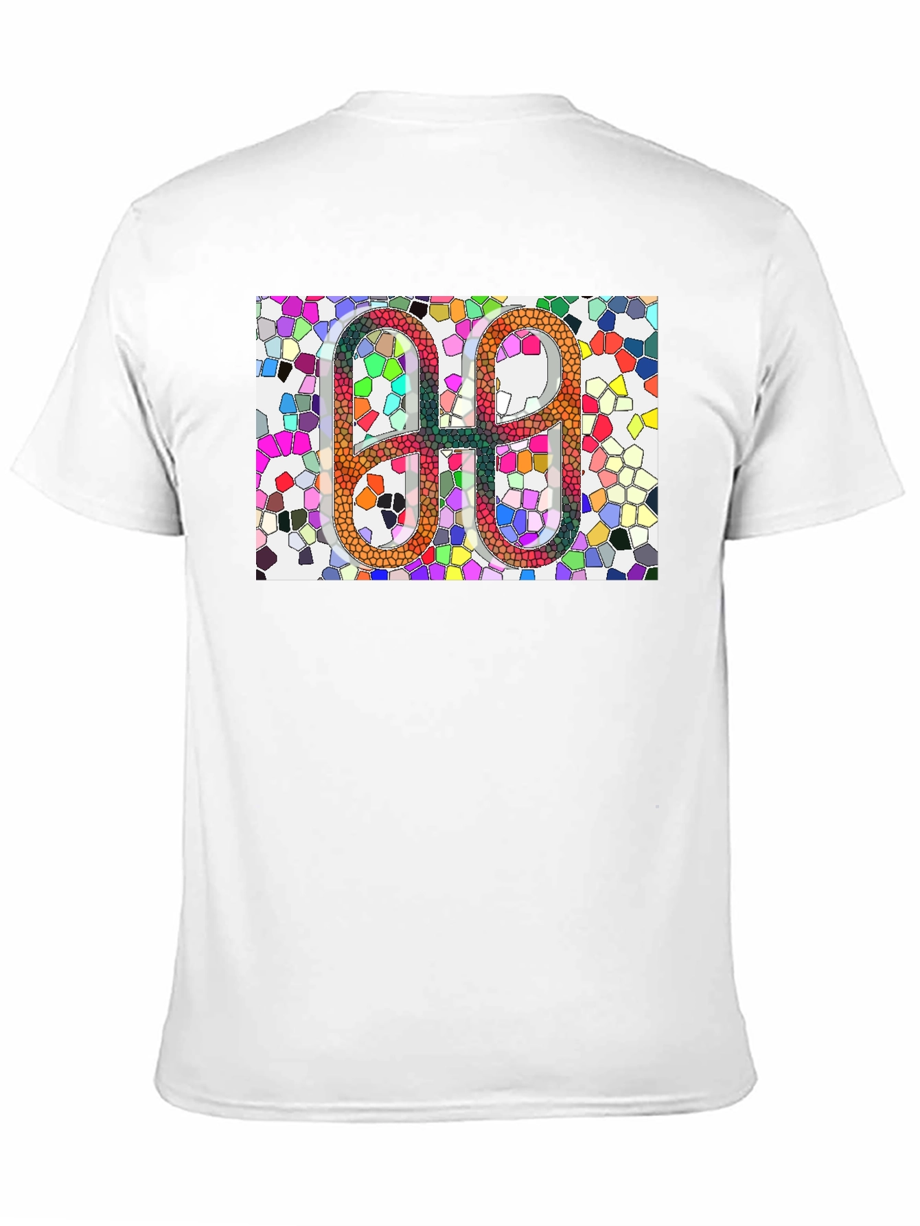 Geometric Mosaic Graphic Tee - Modern Abstract Art Shirt