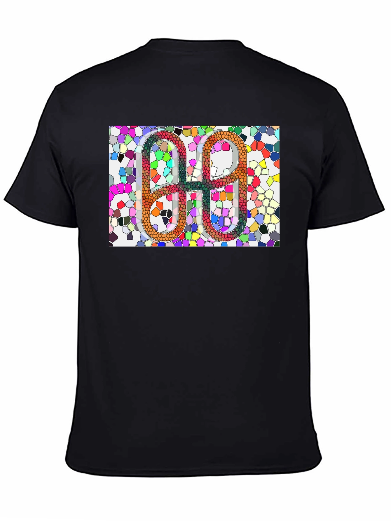 Geometric Mosaic Graphic Tee - Modern Abstract Art Shirt