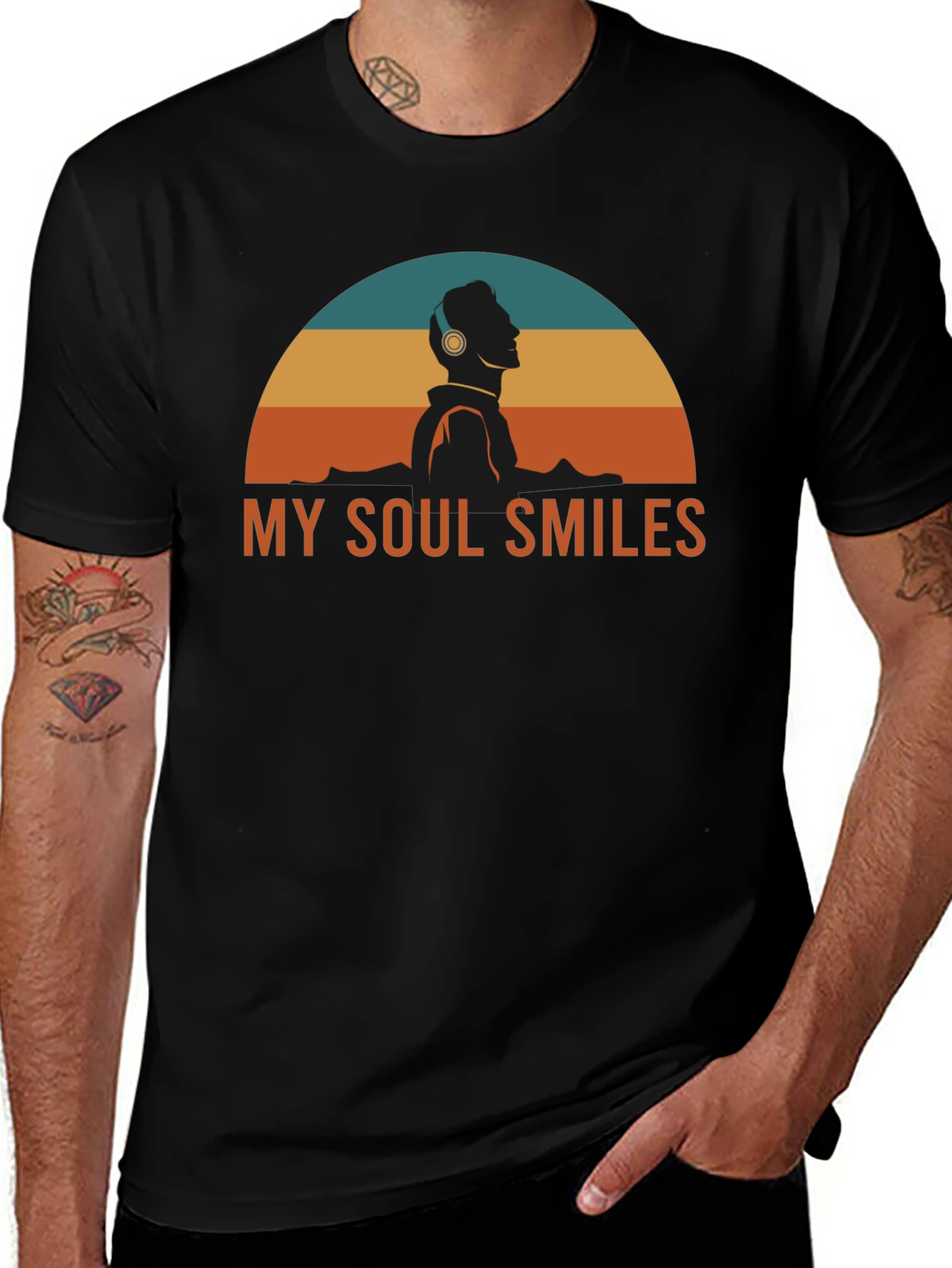 My Soul Smiles Graphic Tee - Music Lover Shirt