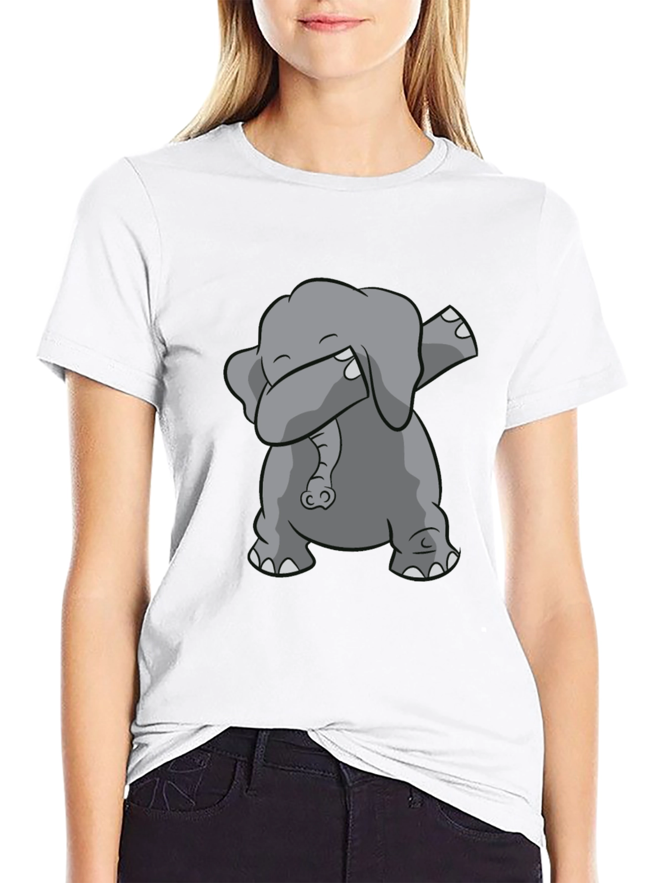 Dabbing Elephant Black Graphic Tee
