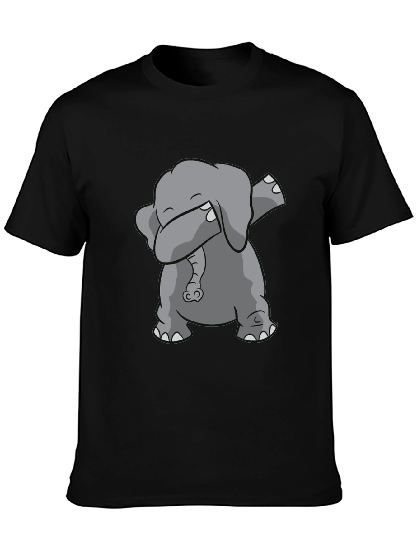 Dabbing Elephant Black Graphic Tee