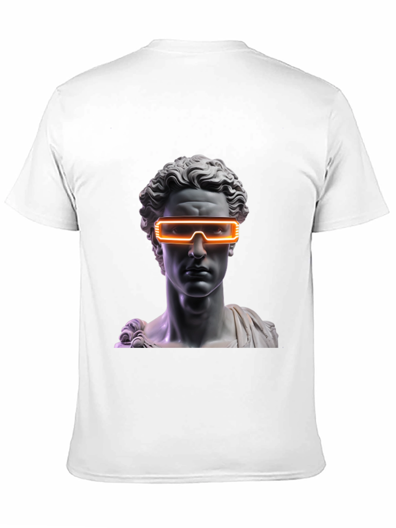 Neon Statue Graphic Tee - Modern Art T-Shirt