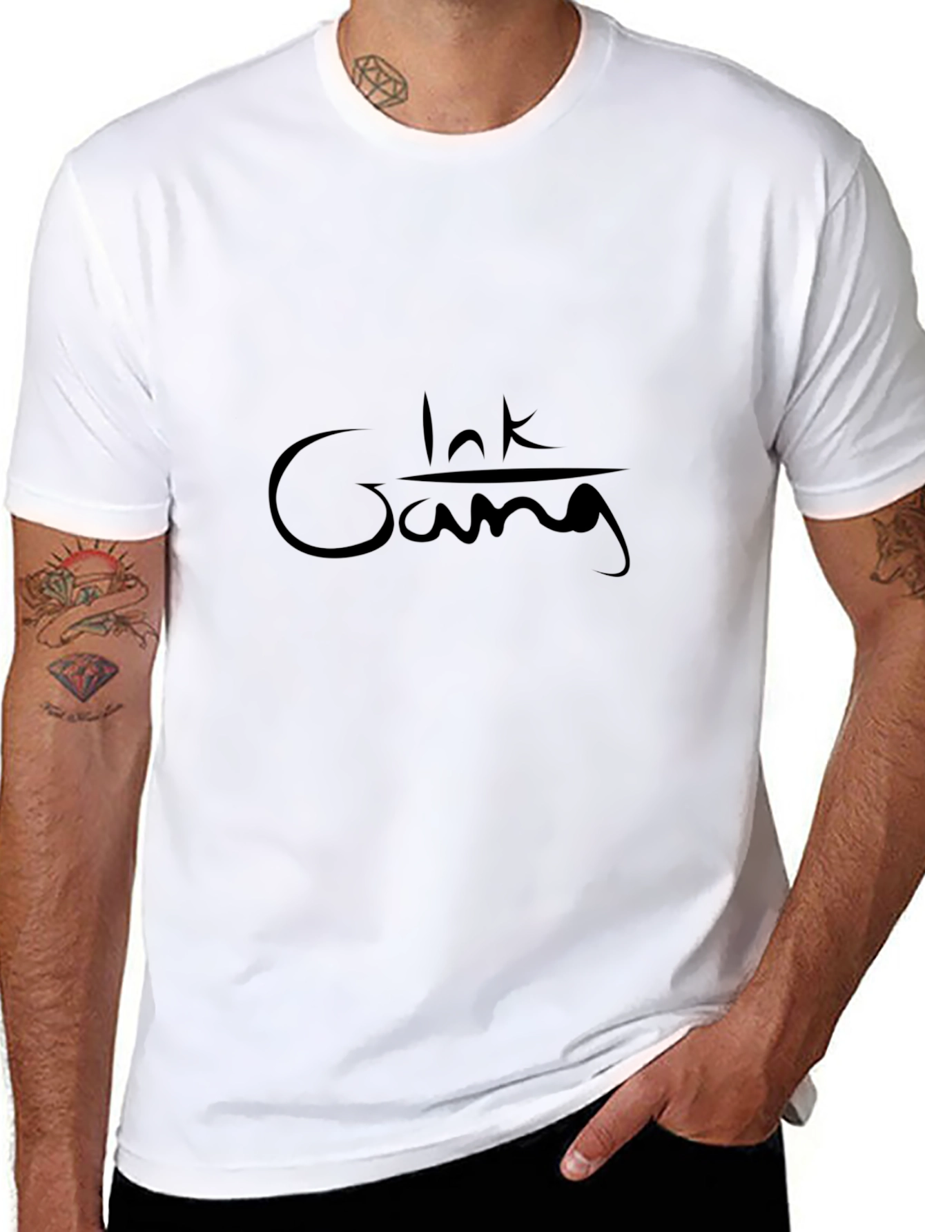 Ink Gang Graphic Print Black T-Shirt