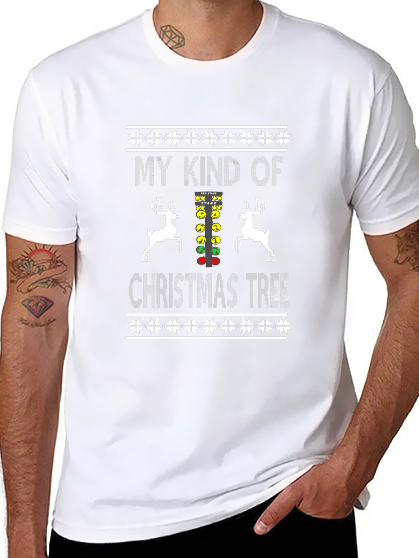 My Kind of Christmas Tree Drag Racing Graphic Tee