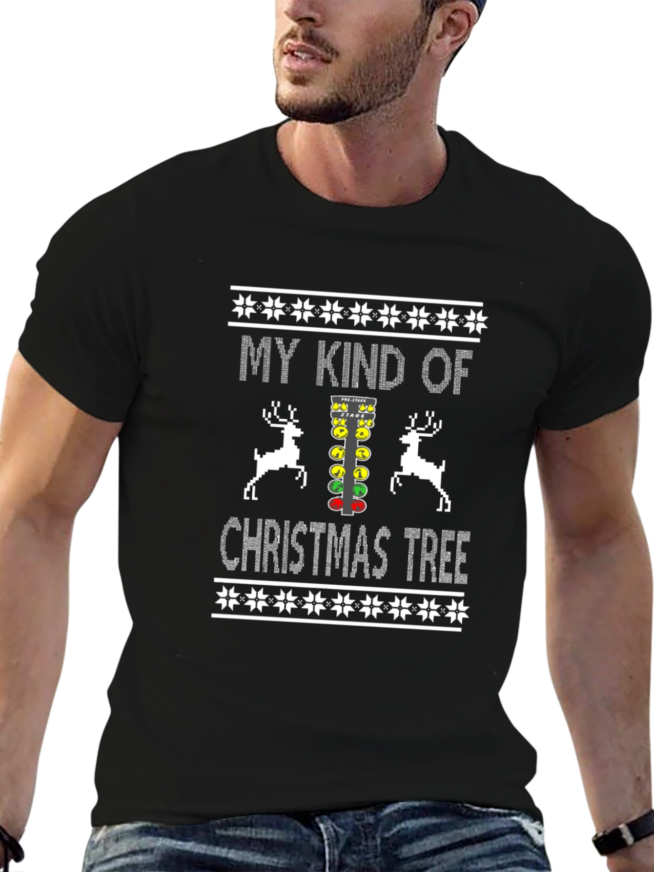 My Kind of Christmas Tree Drag Racing Graphic Tee
