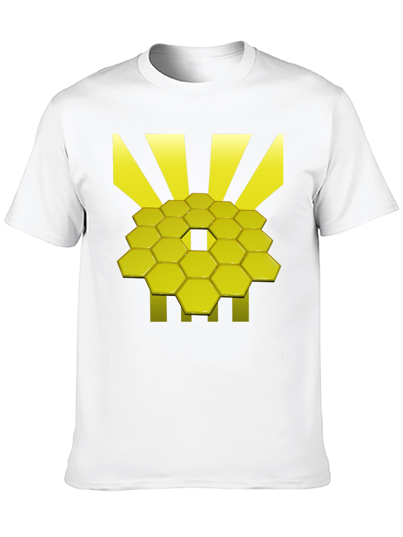 Geometric Hexagon Graphic Tee - Modern Style