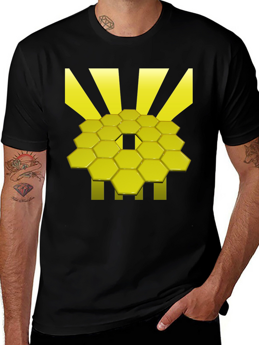Geometric Hexagon Graphic Tee - Modern Style