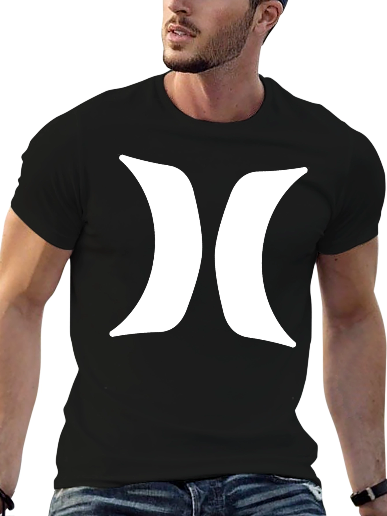 Mens Black Hurley Logo T-Shirt