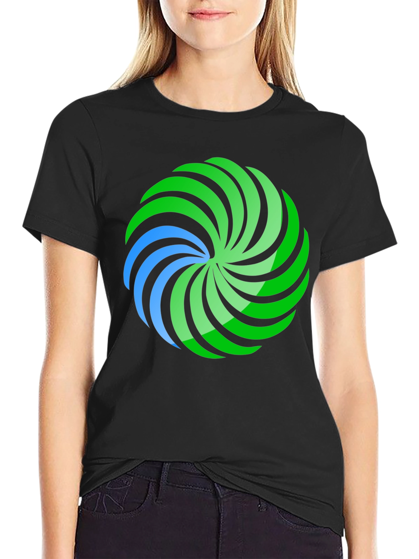Vortex Graphic Tee - Stylish Mens Black T-Shirt
