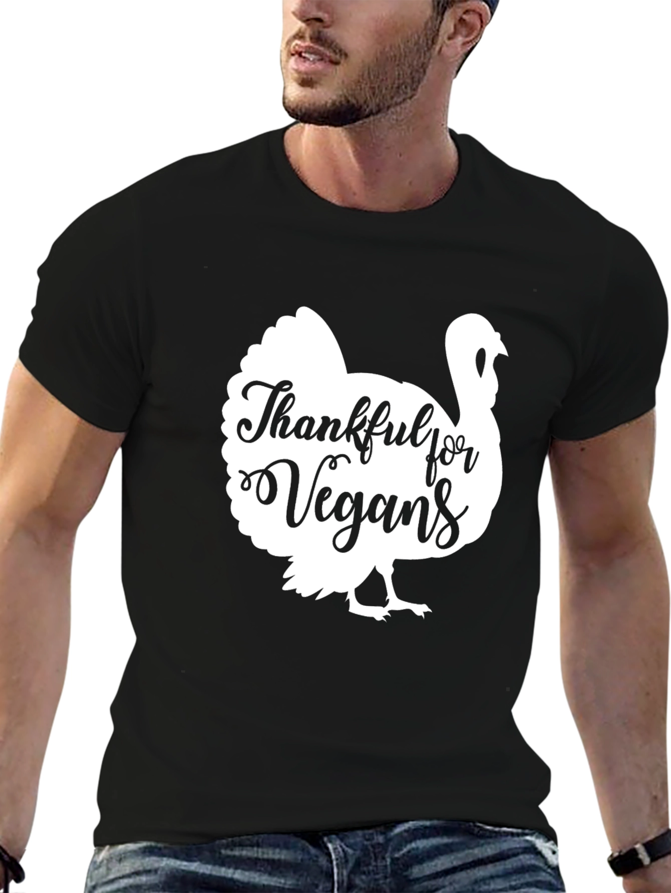 Thankful for Vegans Turkey Graphic Tee