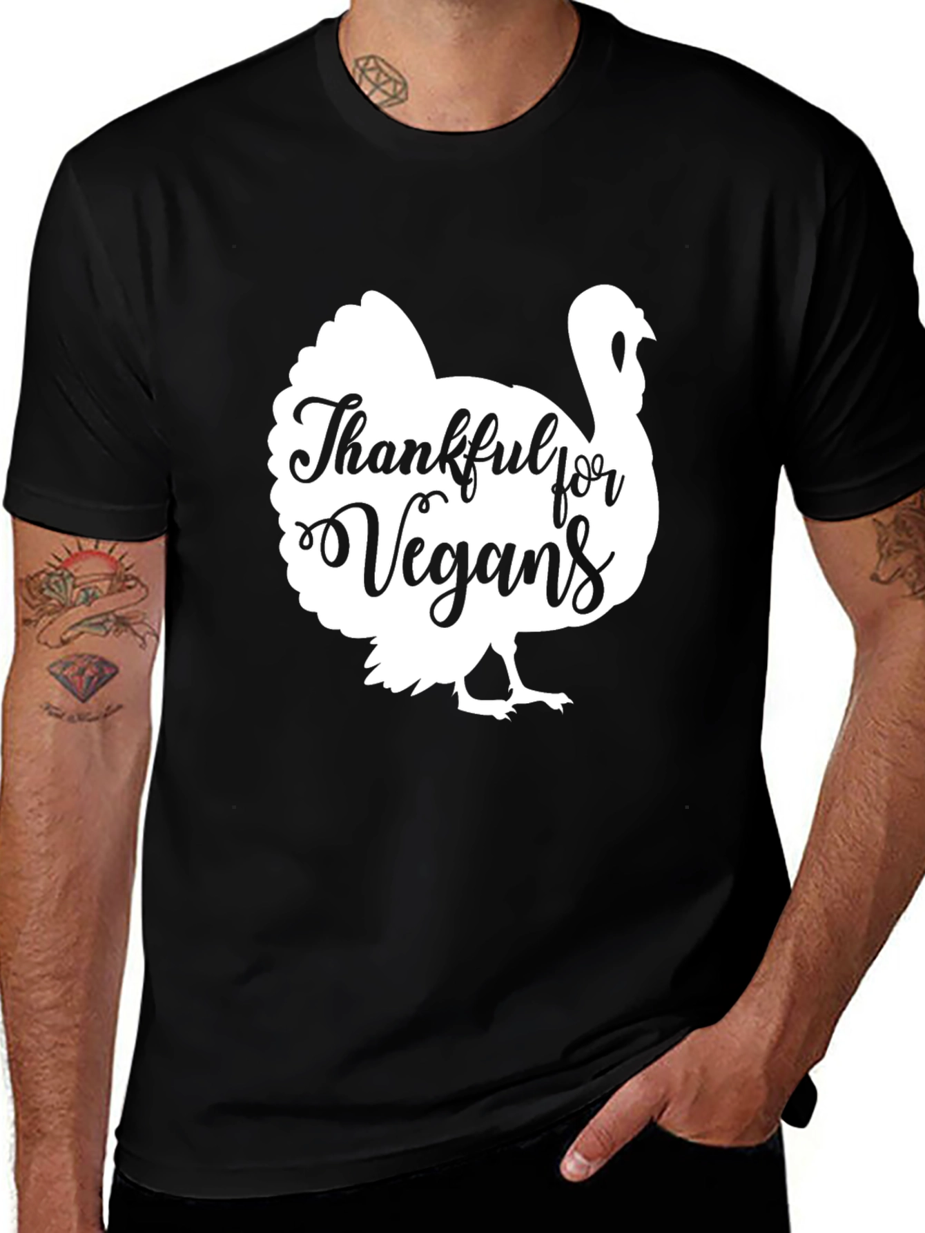 Thankful for Vegans Turkey Graphic Tee