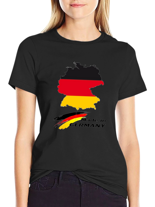 Germany Map T-Shirt - Black Cotton Tee